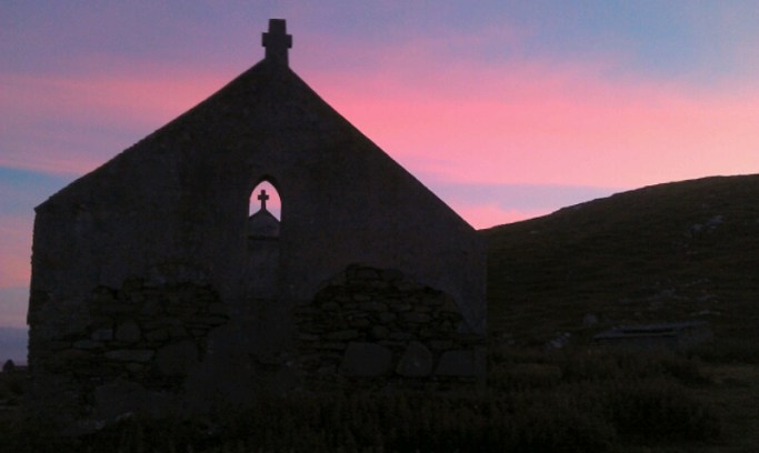 Where else would you go to work and eat inside a medieval church?